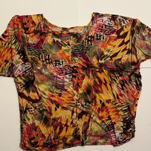Colorful Abstract Print Top